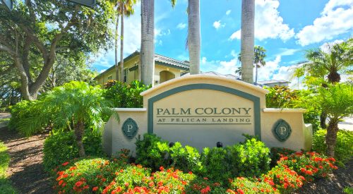 palm colony sign